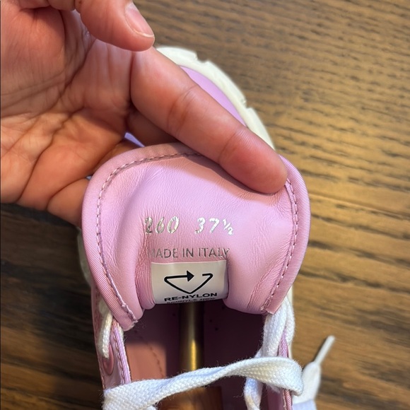 Prada Pink and White Platform Sneakers 37.5 - Picture 2 of 6